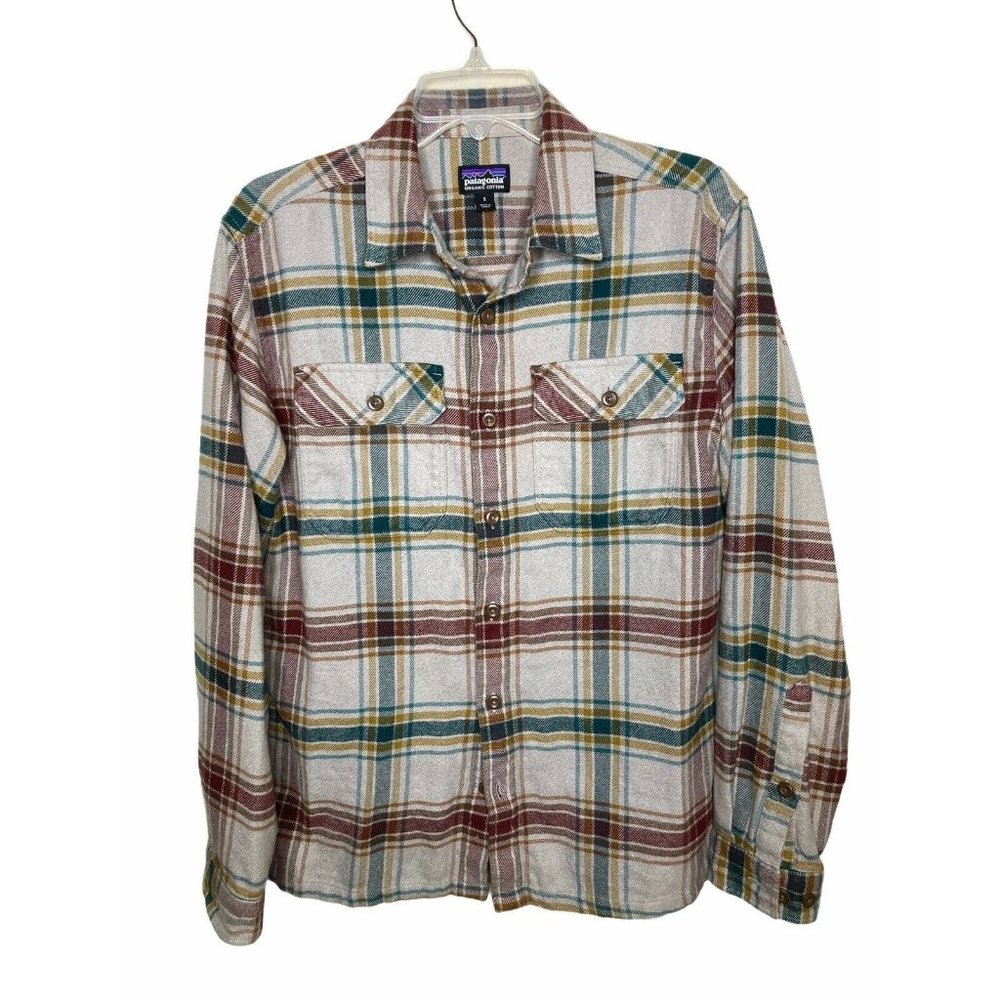 Patagonia Organic Cotton Plaid Long Sleeve Shirt M
